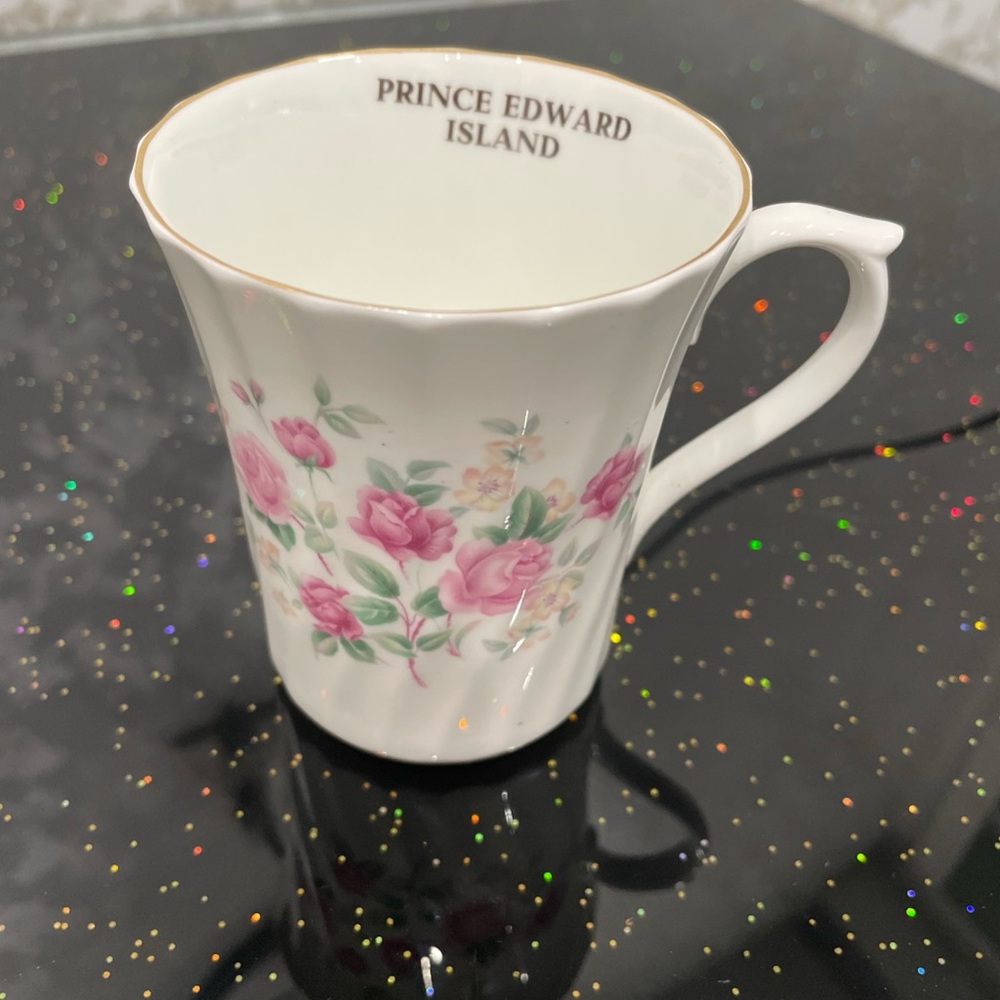 Prince Edward Island Floral Mug, Royal Stuart made in England.